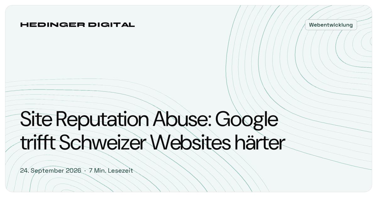 Website-Domain mit einem herausgetrennten, separat markierten Abschnitt für Drittinhalte