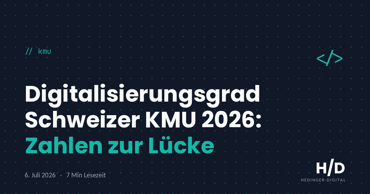 Digitalisierungsgrad Schweizer KMU 2026: Zahlen zur Lücke - KMU Artikel