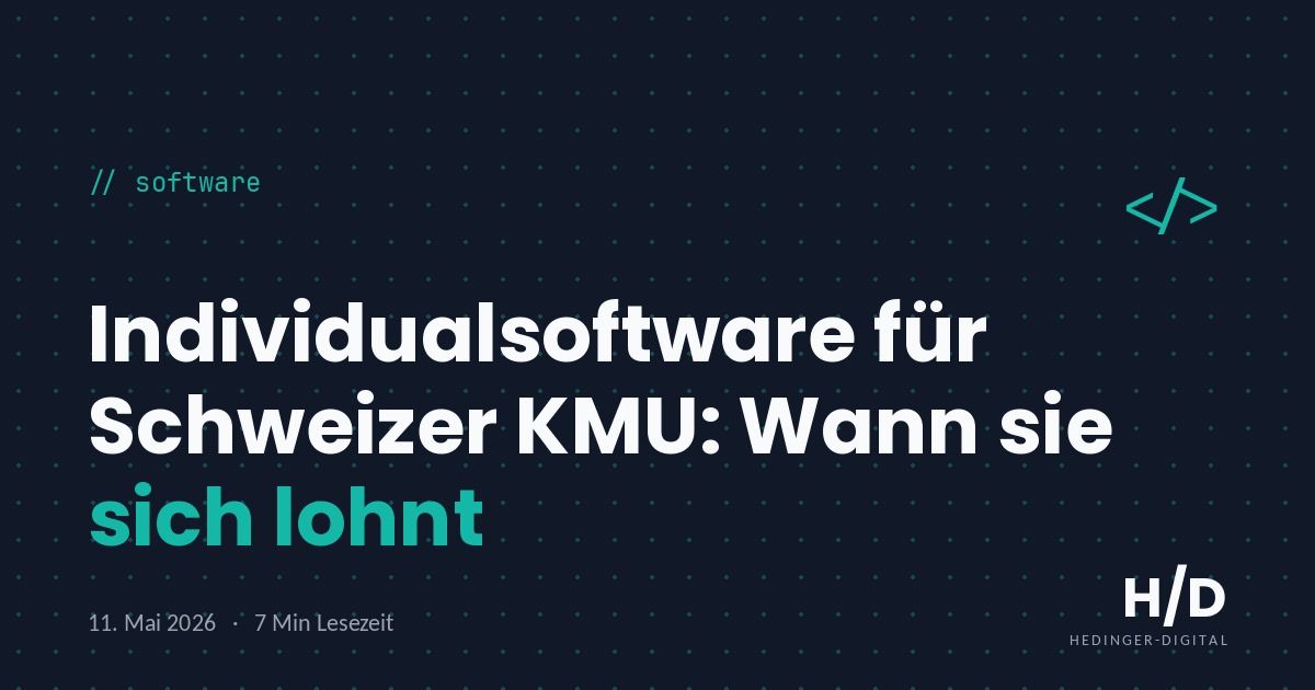 Individualsoftware vs. Standardsoftware: Wann sich Custom für KMU lohnt - Software Artikel