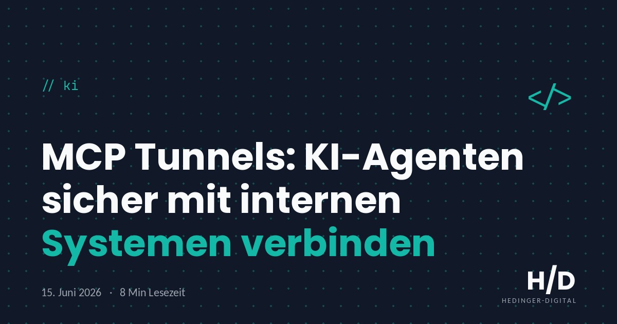 MCP Tunnels: KI-Agenten sicher mit internen Systemen verbinden - KI Artikel