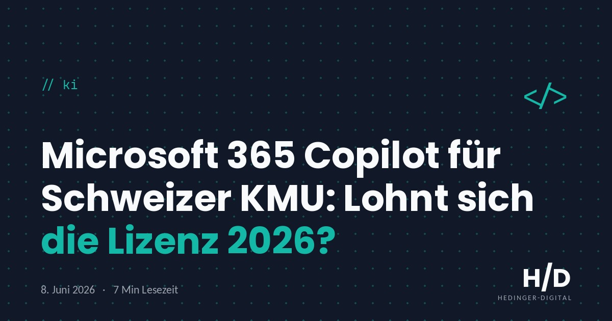 Microsoft 365 Copilot für Schweizer KMU: Lohnt sich die Lizenz 2026? - KI Artikel