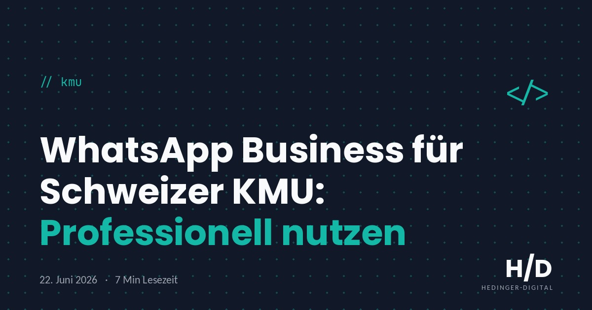 WhatsApp Business für Schweizer KMU: Professionell nutzen - KMU Artikel